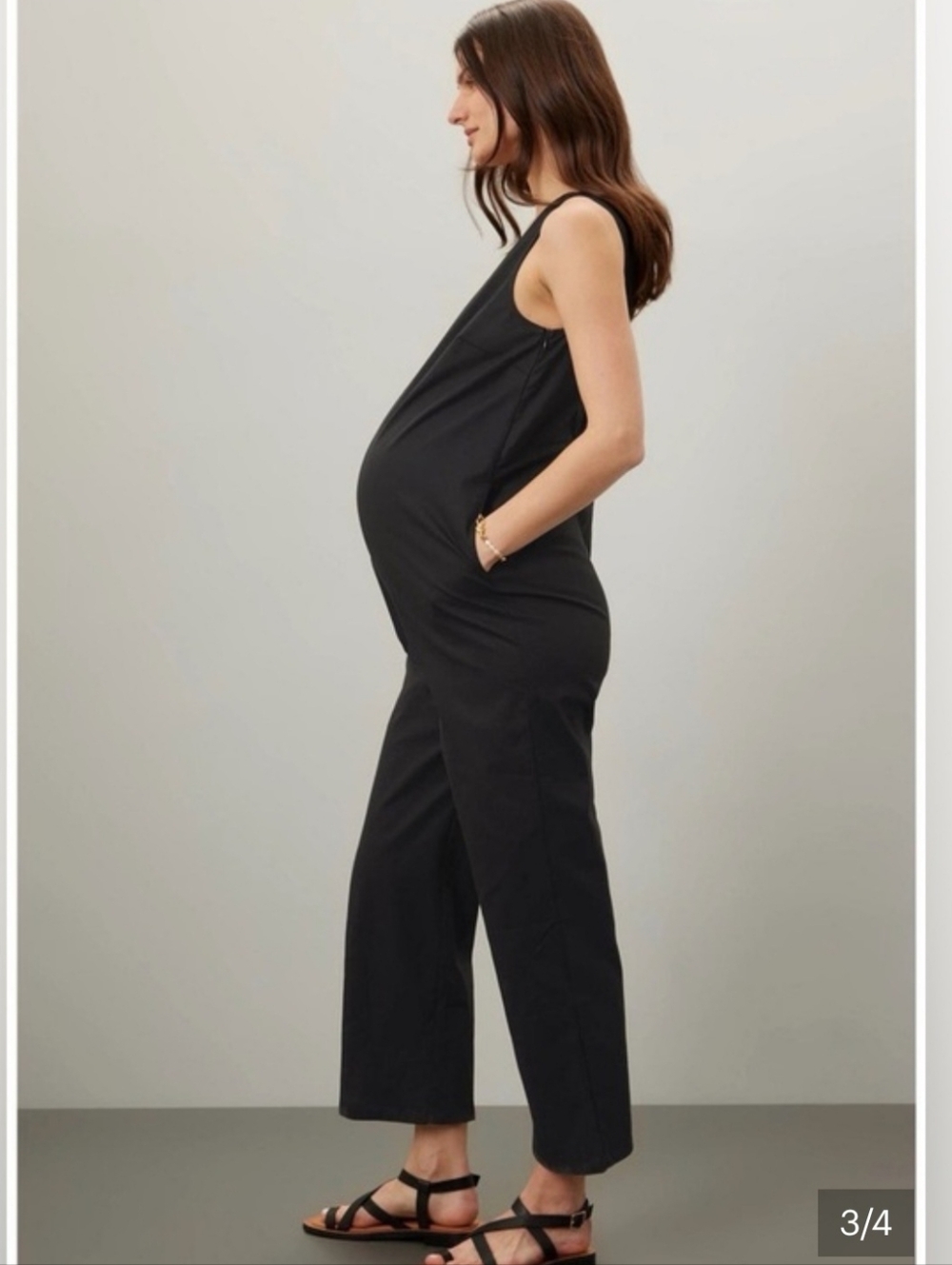 Sleeveless V-Neck Black Jumpsuit